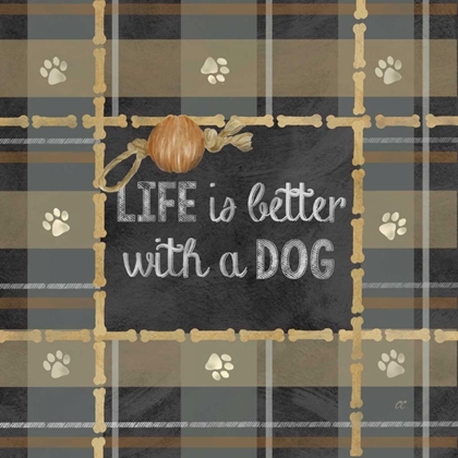 Picture of DOG SENTIMENT PLAID II