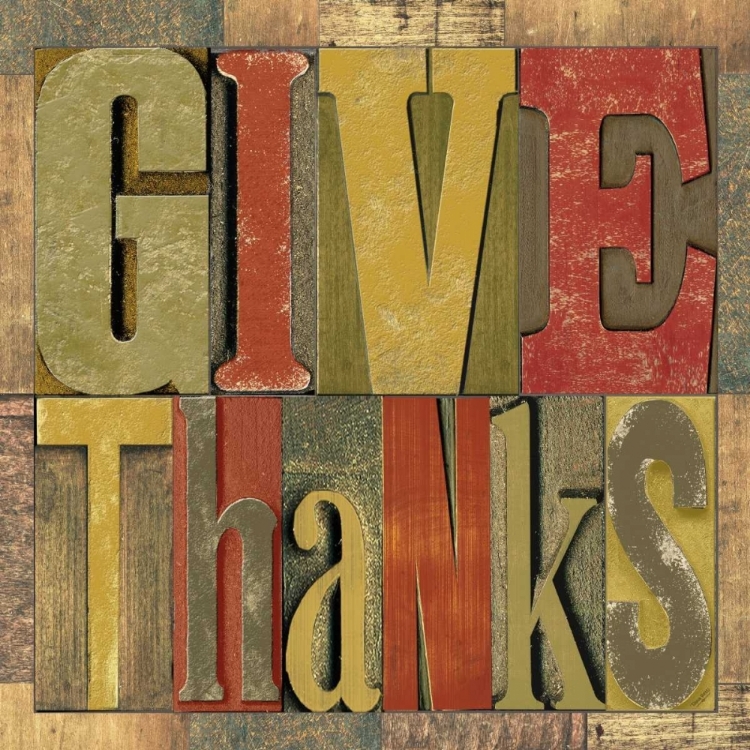 Picture of GIVE THANKS PRINTER BLOCK