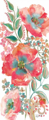 Picture of BOHEMIAN POPPIES PINK/TEAL II