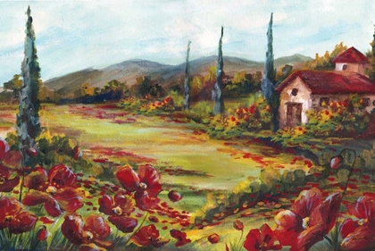 Picture of TUSCAN POPPY LANDSCAPE 