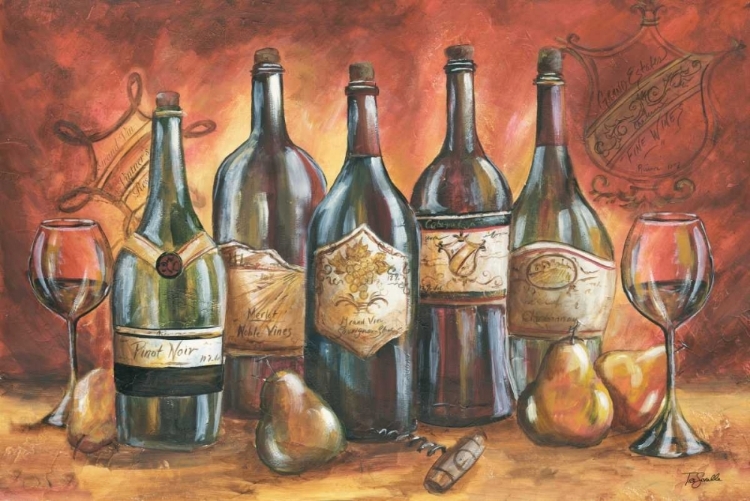 Picture of RED AND GOLD WINE LANDSCAPE 