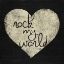 Picture of GRAFFITI HEART BLACK AND CREAM I 