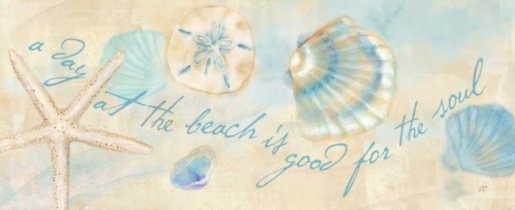 Picture of WATERCOLOR SHELL SENTIMENT PANEL II