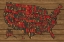 Picture of PRINTERS BLOCK US MAP RED