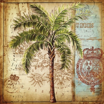 Picture of ANTIQUE NAUTICAL PALMS II