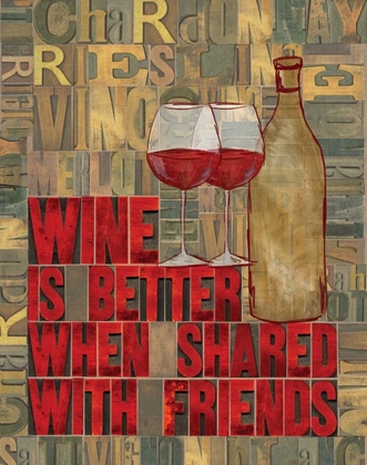 Picture of PRINTERS BLOCK WINE AND FRIENDS II
