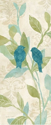 Picture of LOVE BIRD PATTERNS TURQUOISE PANEL II