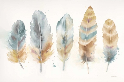 Picture of WATERCOLOR FEATHERS NEUTRAL LANDSCAPE