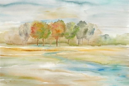 Picture of WATERCOLOR LANDSCAPE WITH TREES