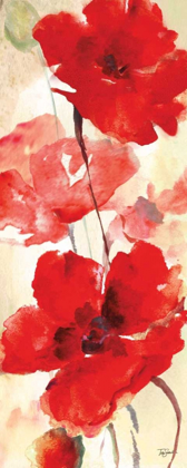 Picture of WATERCOLOR RED POPPIES PANEL II