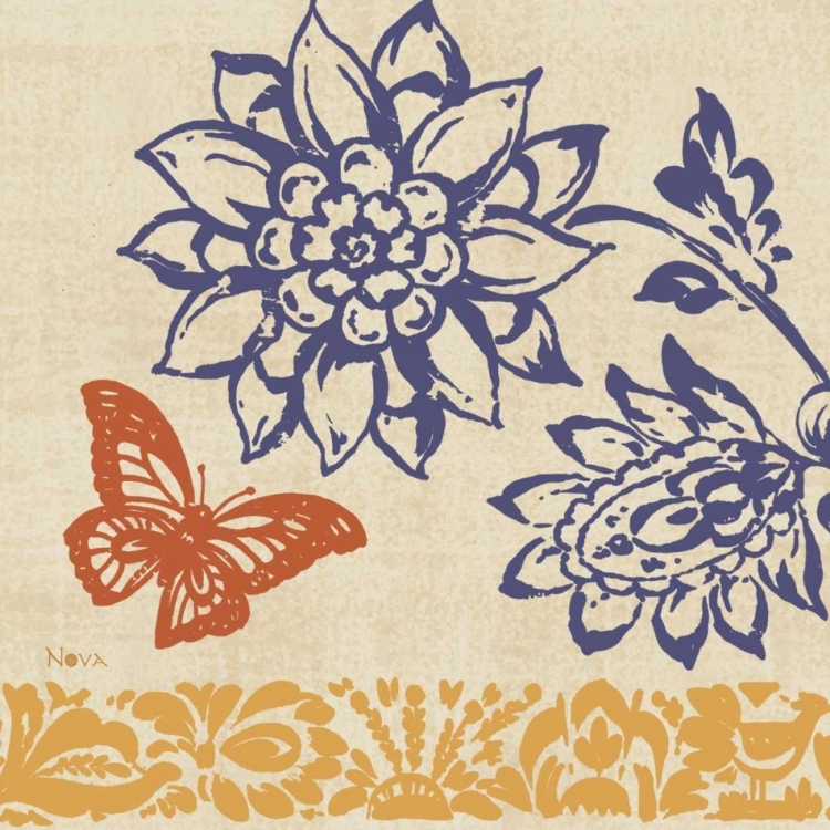Picture of BLUE INDIGO BUTTERFLY I