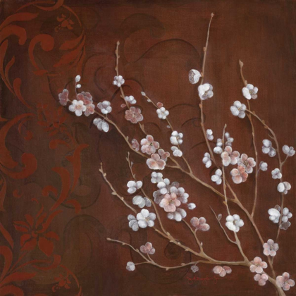 Picture of CHERRY BLOSSOMS ON CINNABAR I