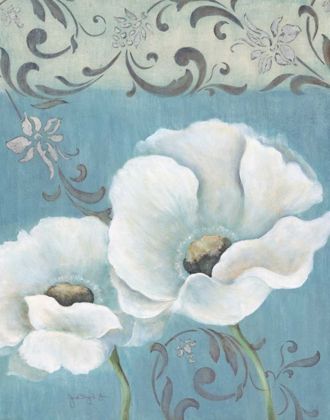 Picture of POPPIES ON BLUE I