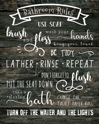 Picture of BATHROOM RULES