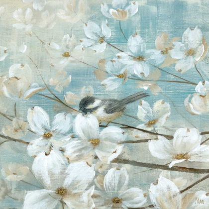 Picture of CHICKADEES AND DOGWOOD