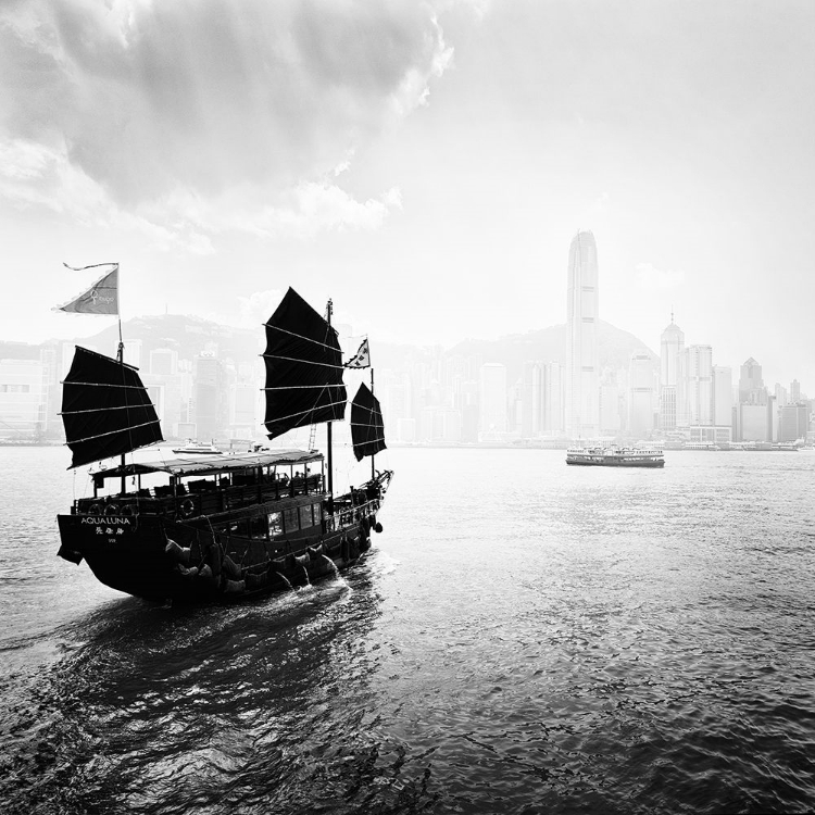 Picture of BOAT IN THE HONG KONG HARBOR