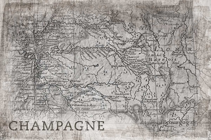 Picture of CHAMPAGNE MAP WHITE