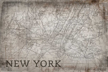 Picture of NEW YORK MAP WHITE
