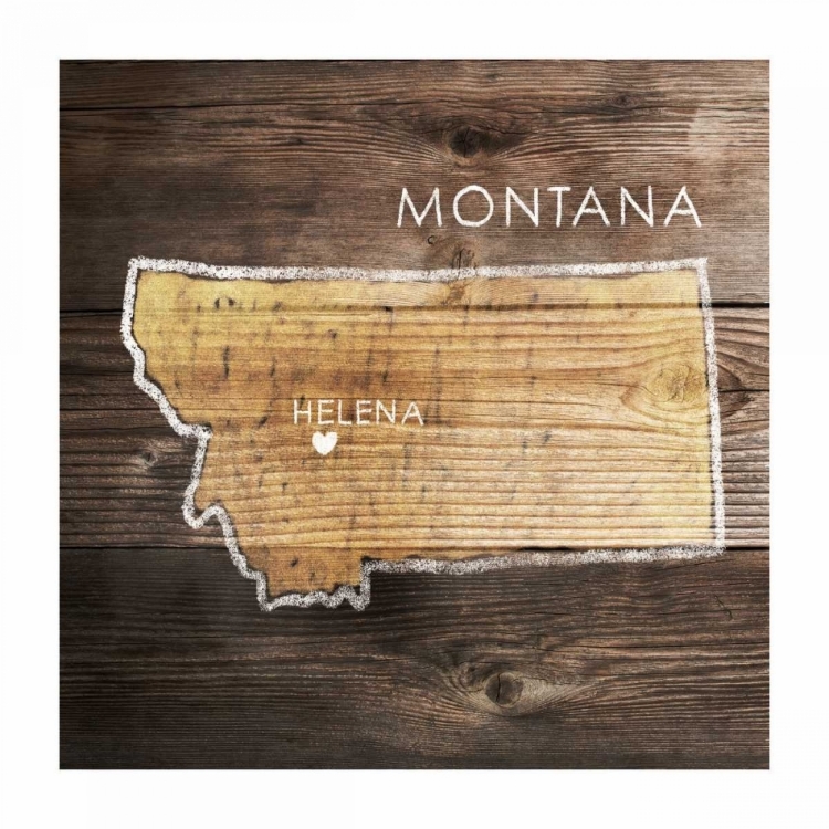 Picture of MONTANA RUSTIC MAP