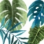 Picture of TROPICAL LEAVES I