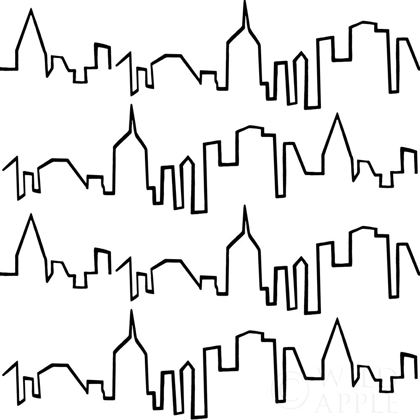 Picture of NY CHIC SKYLINE BLACK ON WHITE