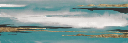 Picture of GILDED STORM I TEAL GREY CROP