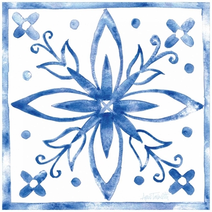 Picture of TILE STENCIL I BLUE