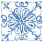 Picture of TILE STENCIL IV BLUE