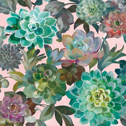 Picture of FLORAL SUCCULENTS V2 CROP ON PINK