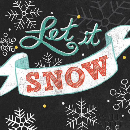 Picture of LET IT SNOW BLACK SQ