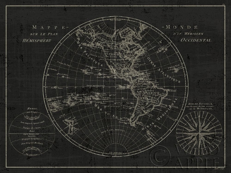 Picture of MAPPEMONDE ETCHING V2