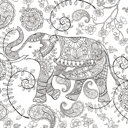 Picture of COLOR MY WORLD ELEPHANT II SQUARE