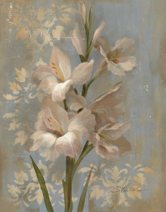 Picture of GLADIOLA ON SOFT BLUE - ORIGINAL