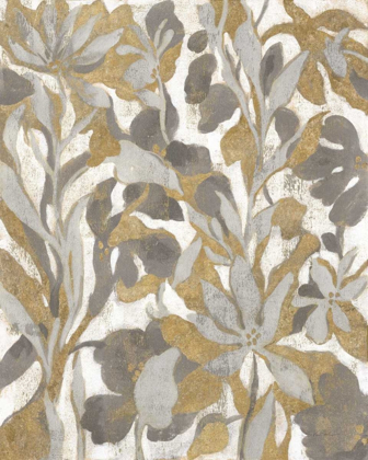 Picture of PAINTED TROPICAL SCREEN I GRAY GOLD