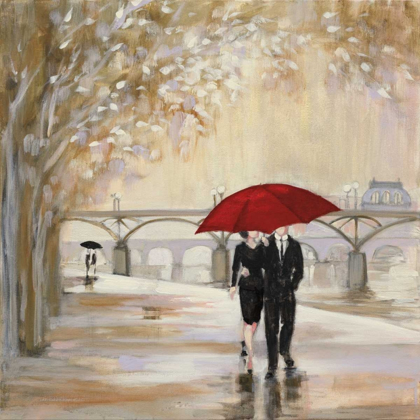 Picture of ROMANTIC PARIS III RED UMBRELLA