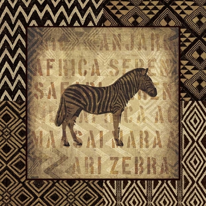Picture of AFRICAN WILD ZEBRA BORDER