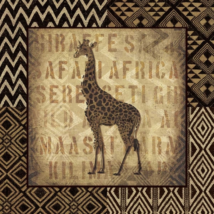 Picture of AFRICAN WILD GIRAFFE BORDER