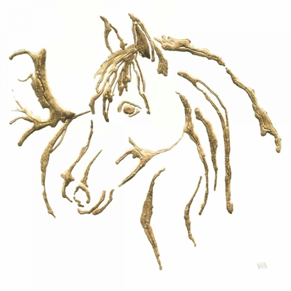 Picture of GILDED MARE ON WHITE