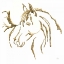 Picture of GILDED MARE ON WHITE