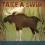 Picture of TAKE A SWIM MOOSE