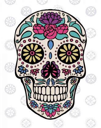 Picture of SUGAR SKULL III ON GRAY