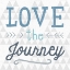 Picture of MOD TRIANGLES LOVE THE JOURNEY BLUE