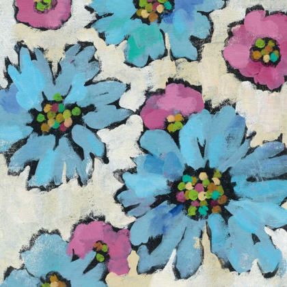 Picture of GRAPHIC PINK AND BLUE FLORAL II
