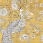 Picture of COLOR MY WORLD ORNATE PEACOCK I GOLD