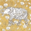Picture of COLOR MY WORLD ELEPHANT II GOLD