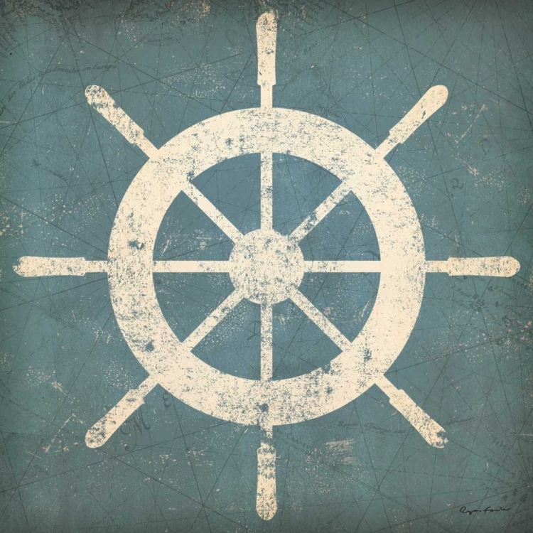 Picture of NAUTICAL SHIPWHEEL BLUE