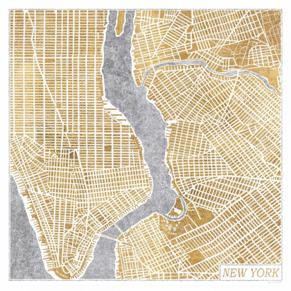 Picture of GILDED NEW YORK  MAP