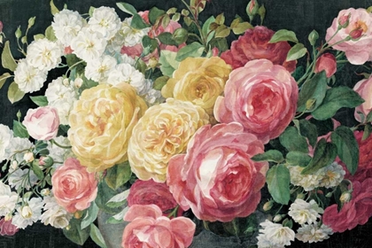 Picture of ANTIQUE ROSES ON BLACK CROP