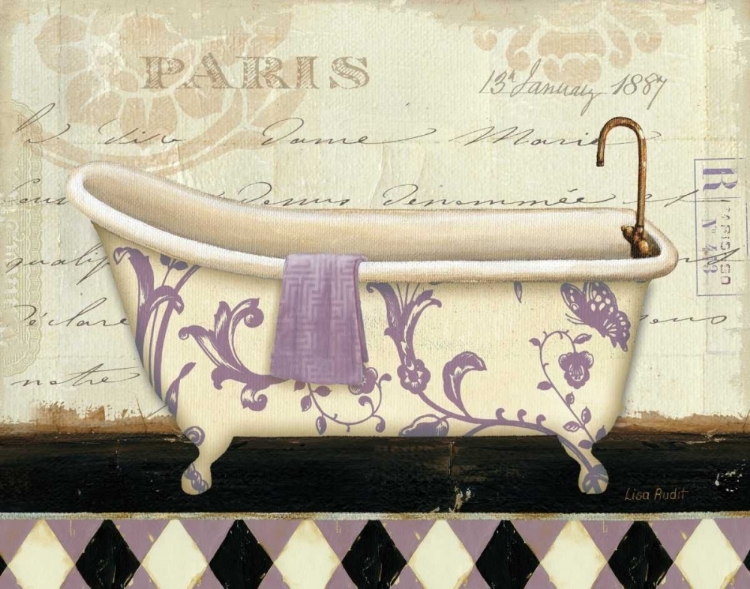 Picture of LAVENDER MARCHE DE FLEURS BATH I