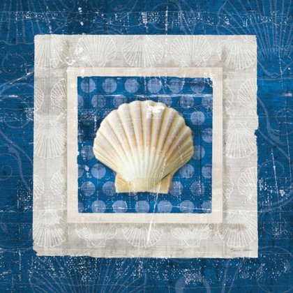 Picture of SEA SHELL III ON BLUE 